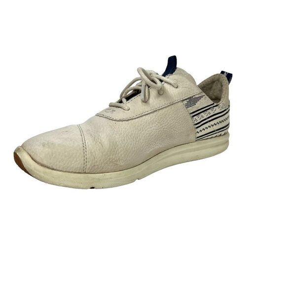 TOMS Cabrillo Sneakers Print Low Lace-up in Tan and Blue Women's Size 8.5 Z-31 - Picture 4 of 10